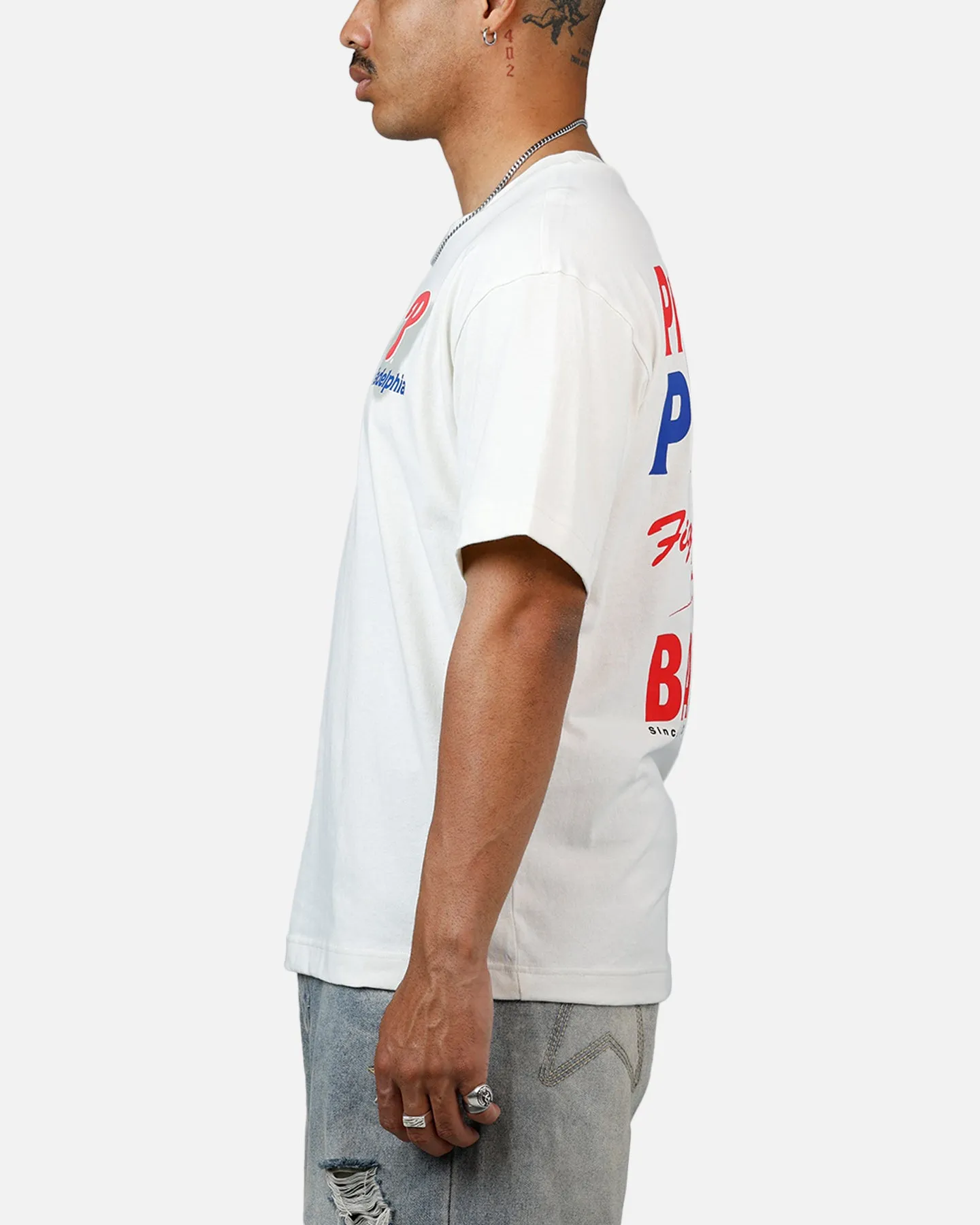 47 Brand Philadelphia Phillies All Fire T-Shirt White