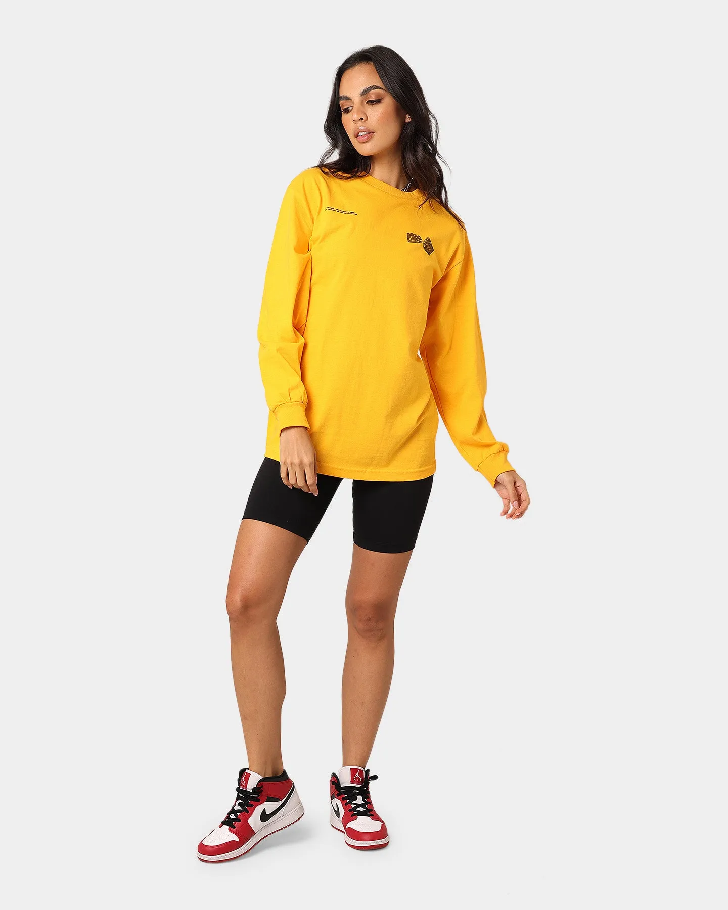 4HUNNID Roll The Dice Long Sleeve T-Shirt Mustard