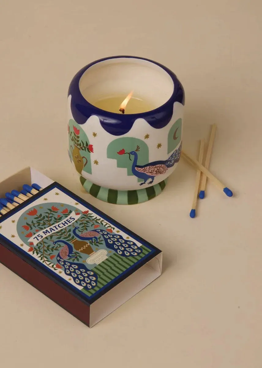 A Dopo Peacock Candle - Misted Lime - 8oz.