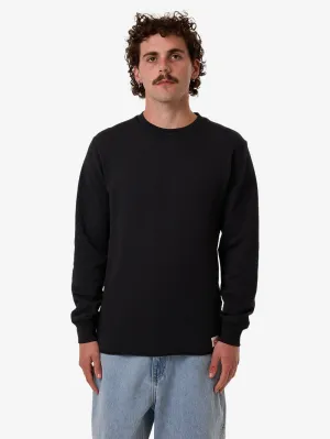 Adapted Waffle Long Sleeve - Faded Black