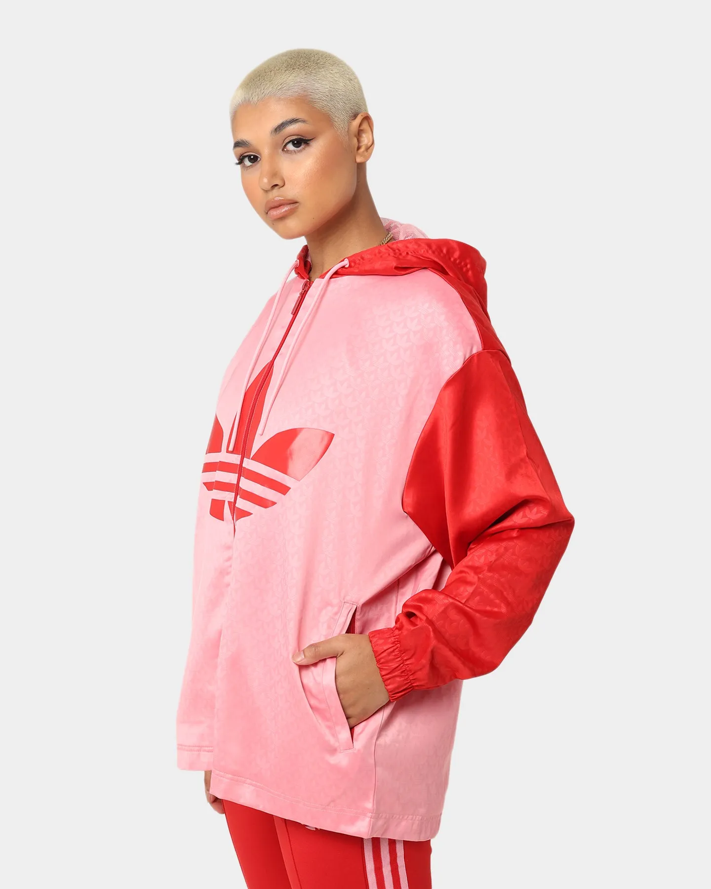 Adidas Adicolor Women's Colorblock Windbreaker Super Popp