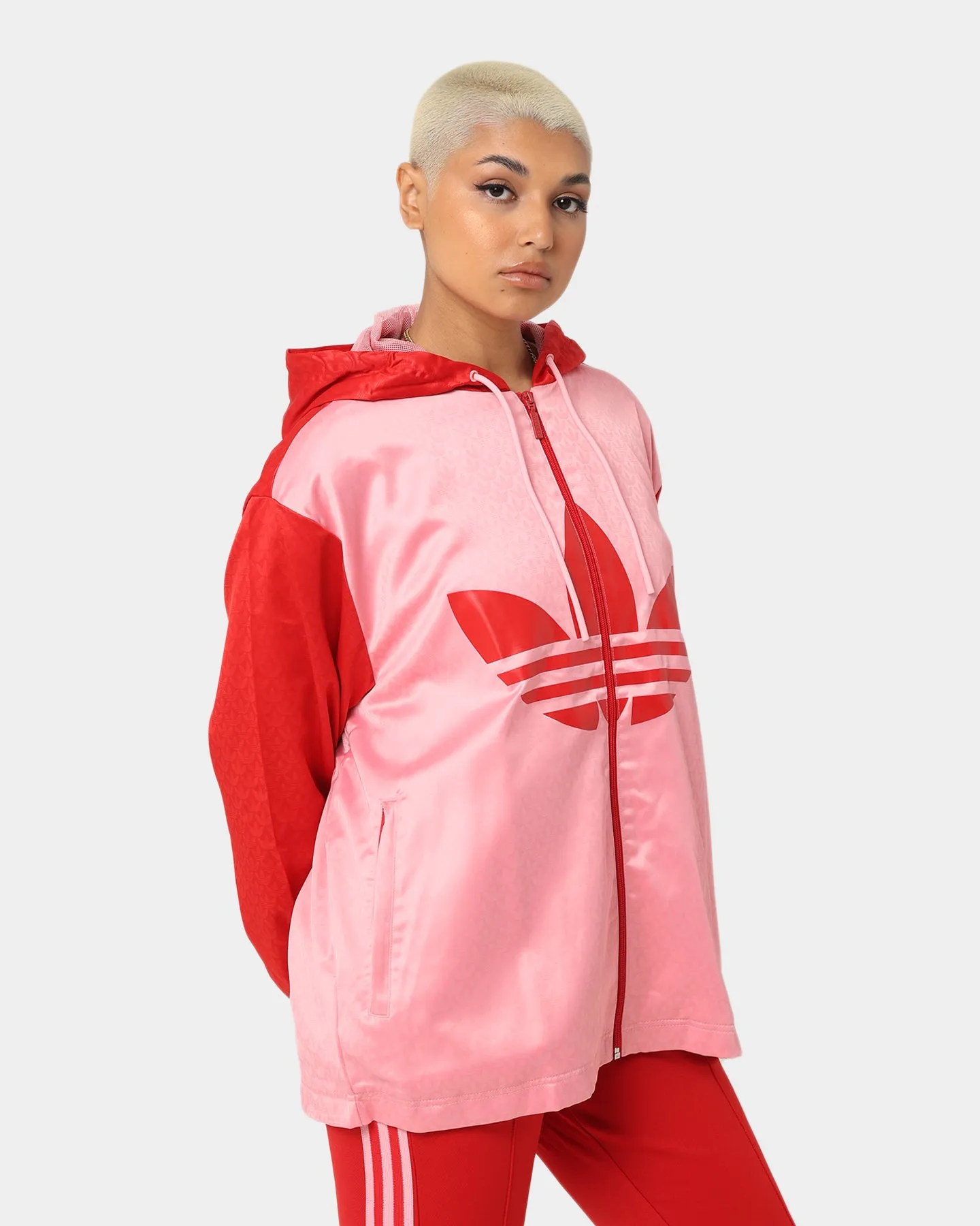 Adidas Adicolor Women's Colorblock Windbreaker Super Popp