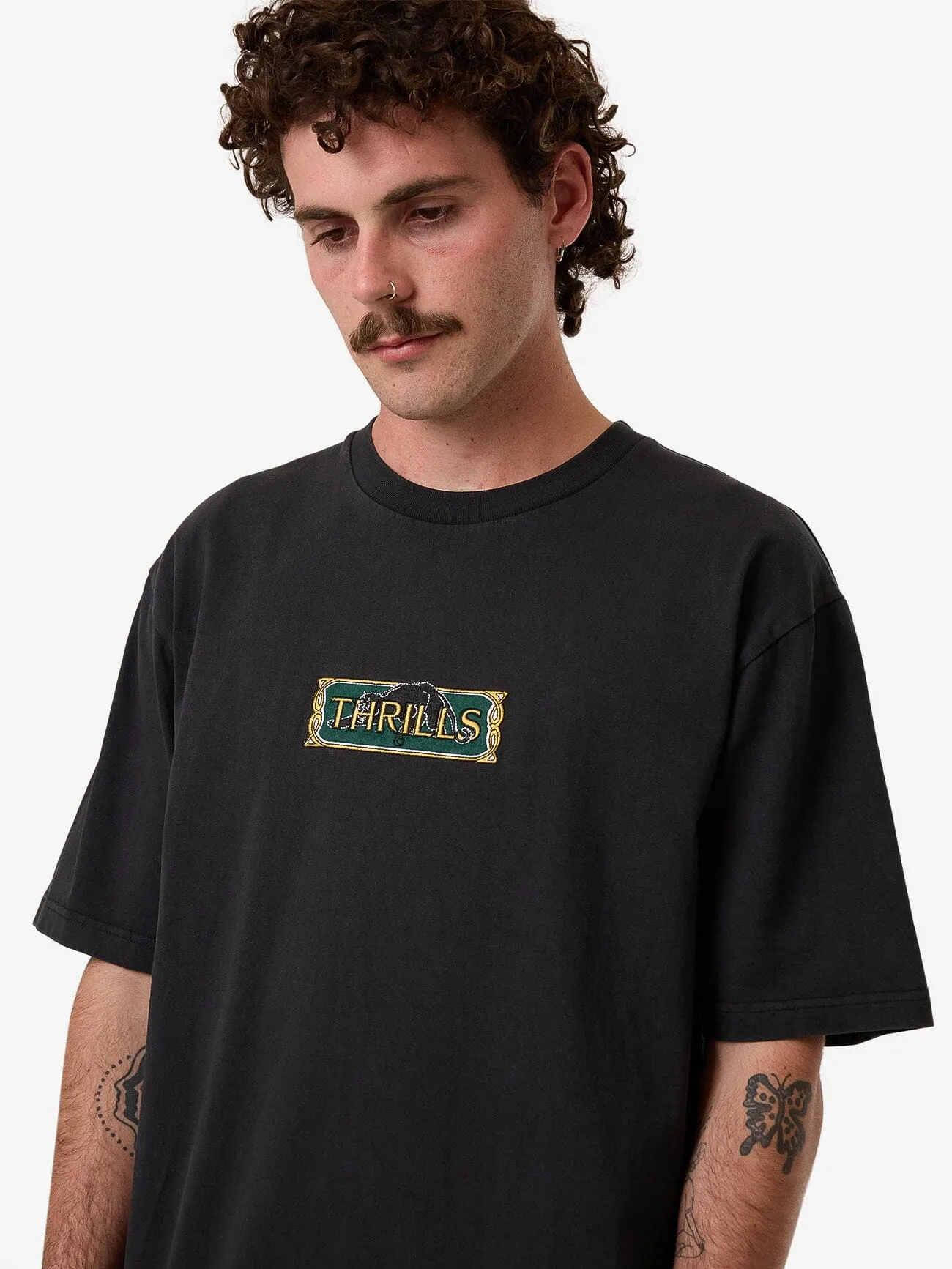 Behind It All Oversize Fit Tee - Pirate Black
