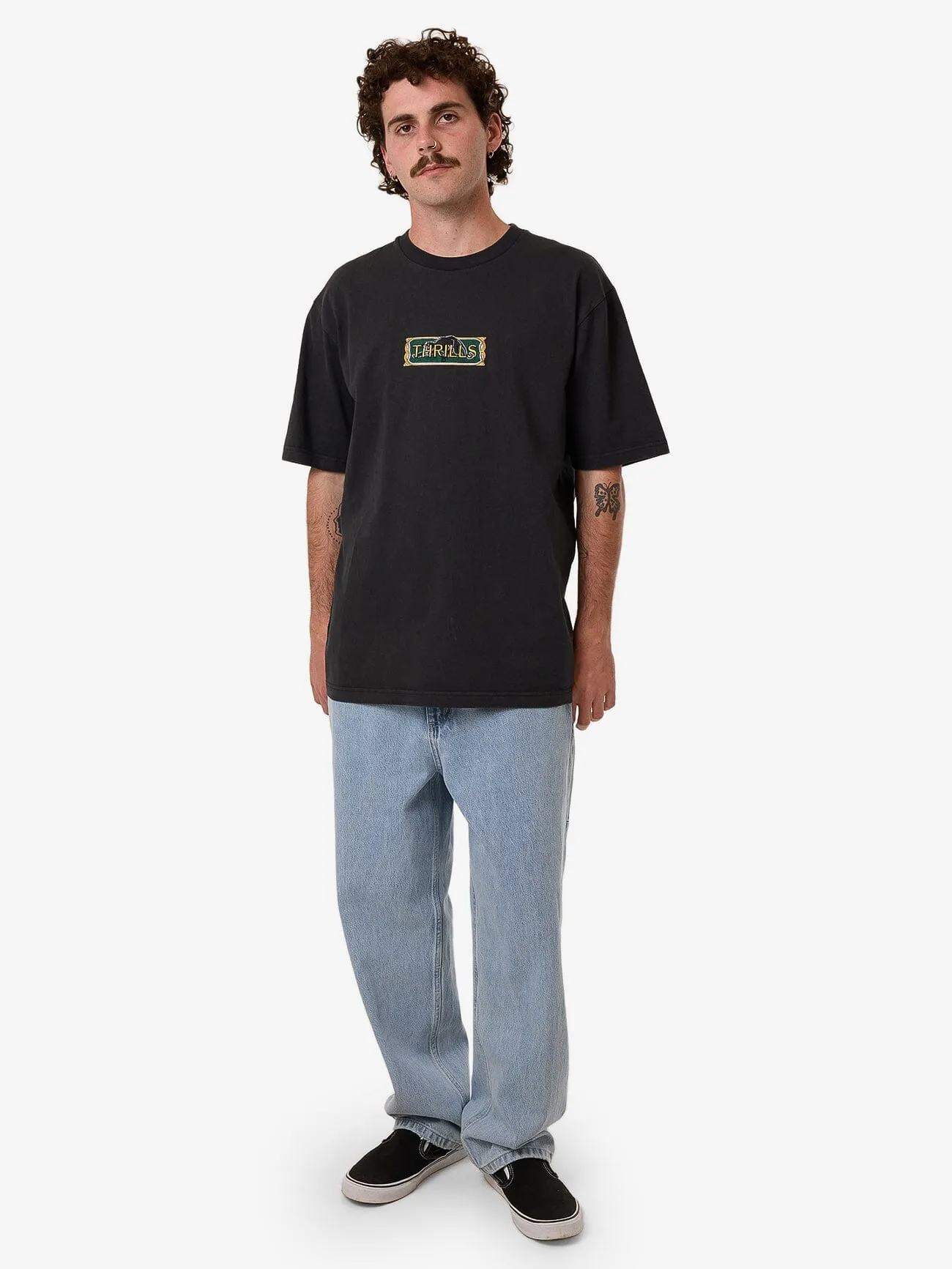 Behind It All Oversize Fit Tee - Pirate Black