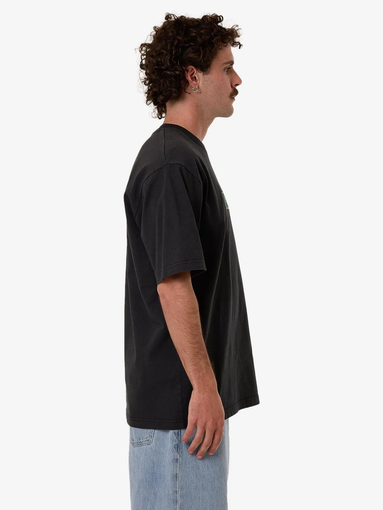 Behind It All Oversize Fit Tee - Pirate Black