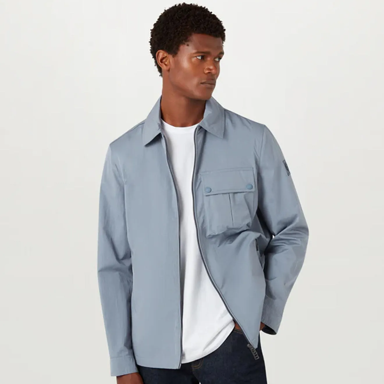 Belstaff Drome Overshirt Blue Flint