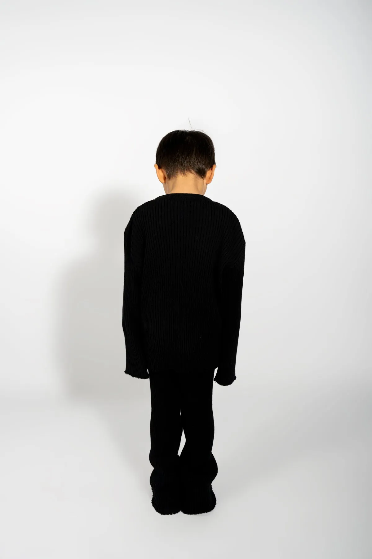 BLACK MERINO KNIT JUMPER
