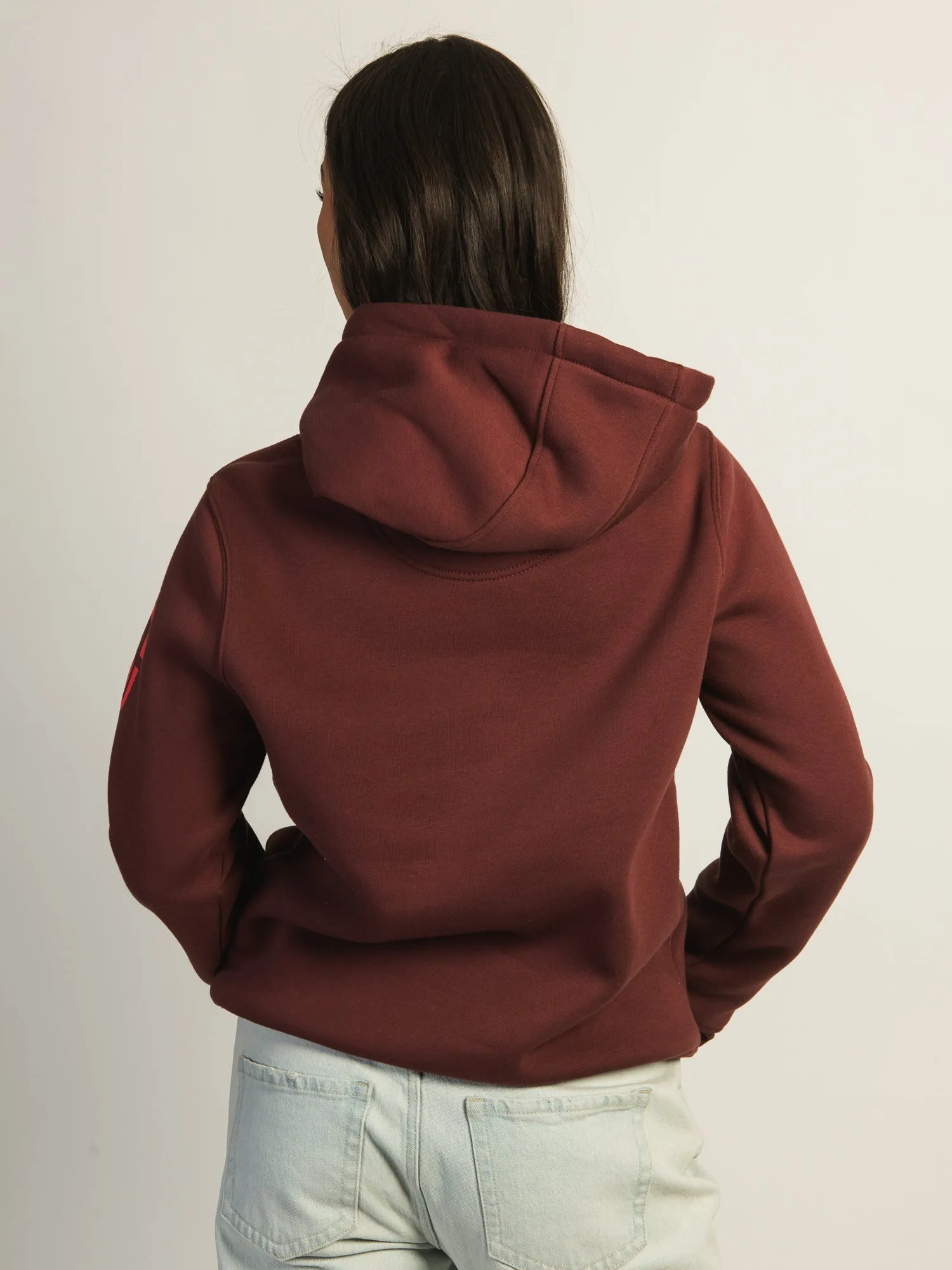 CARHARTT LOGO SLEEVE PULL OVER HOODIE - BARNWOOD