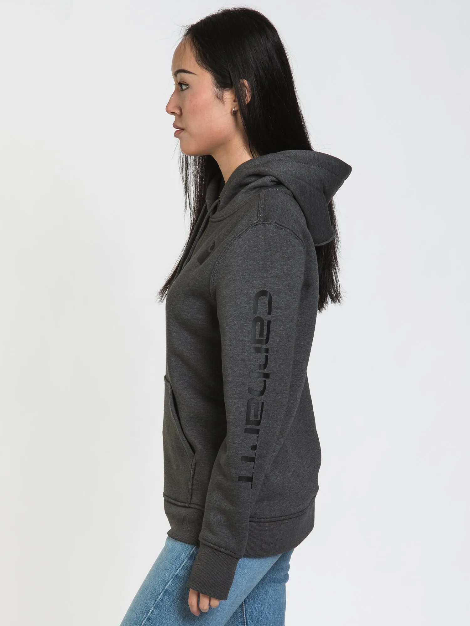 CARHARTT LOGO SLEEVE PULLOVER HOODIE  - CLEARANCE