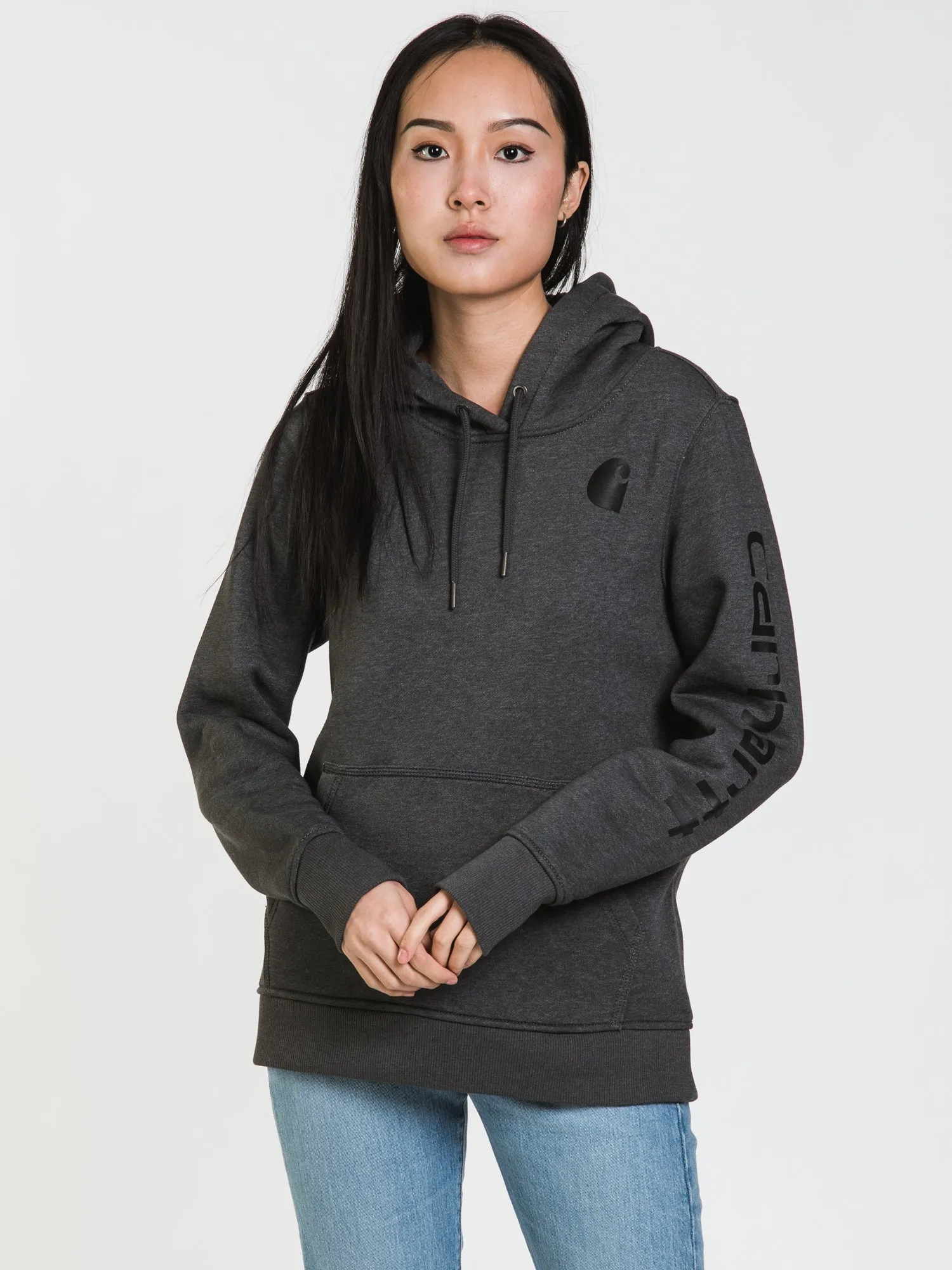 CARHARTT LOGO SLEEVE PULLOVER HOODIE  - CLEARANCE