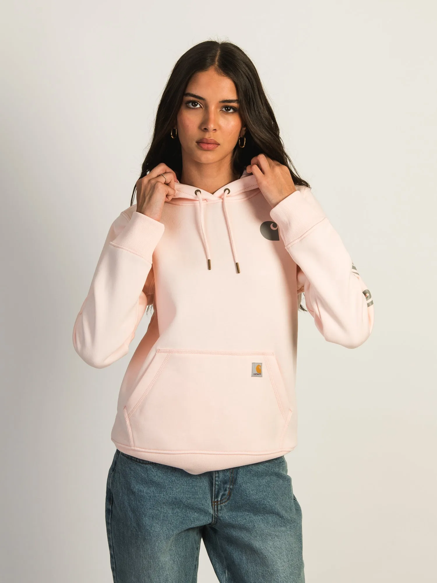 CARHARTT LOGO SLEEVE PULLOVER HOODIE
