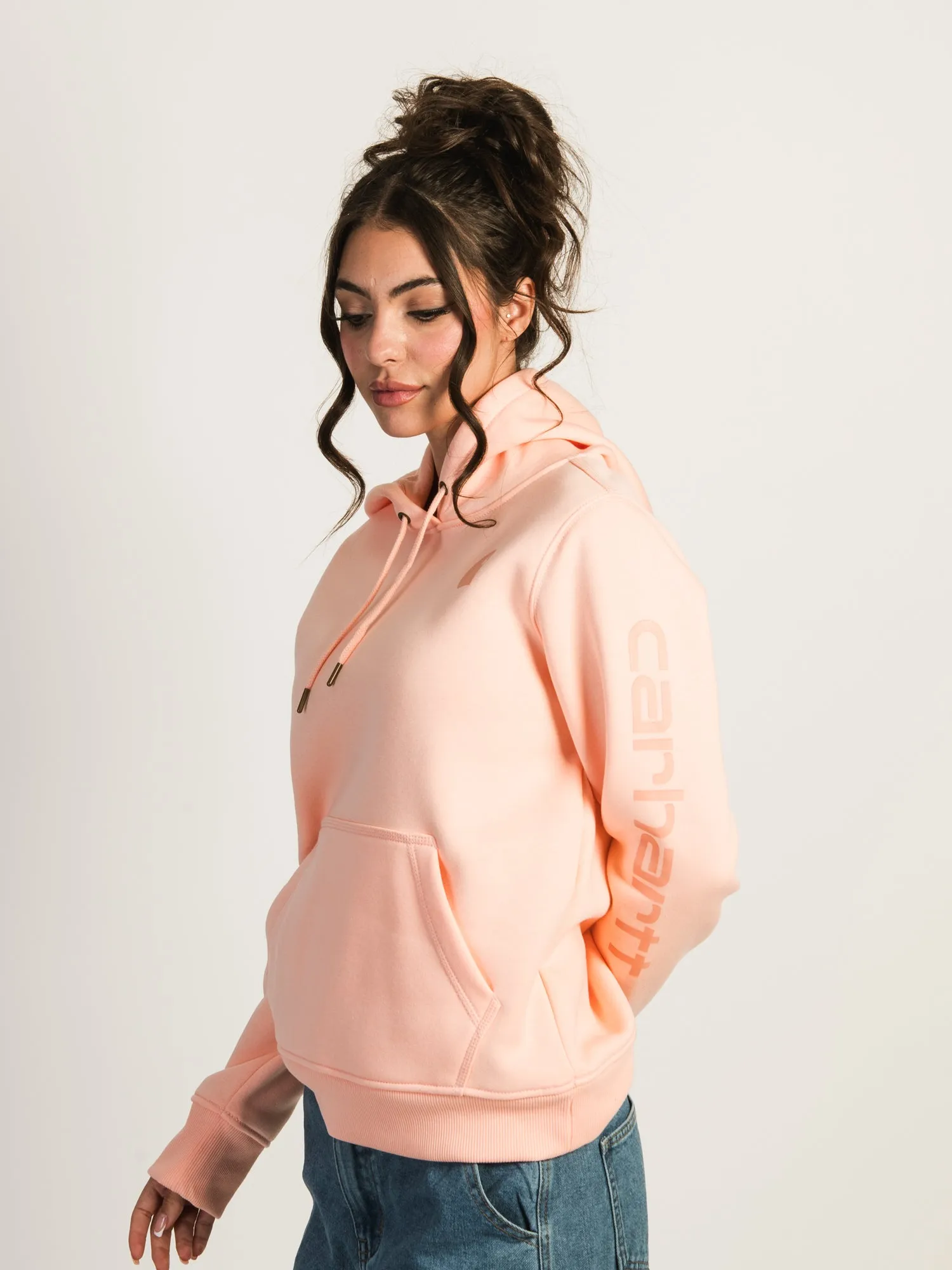 CARHARTT LOGO SLEEVE PULLOVER HOODIE