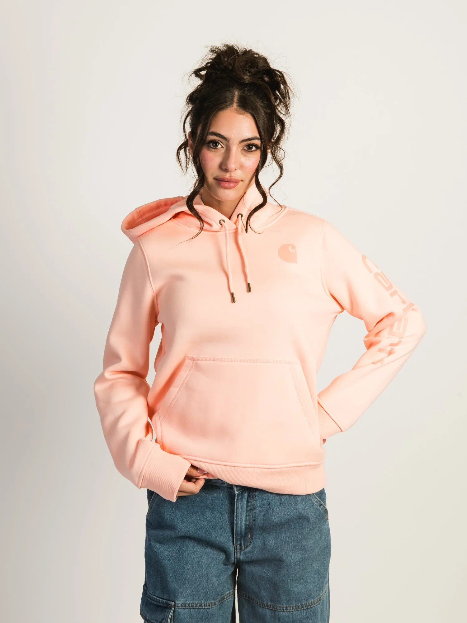CARHARTT LOGO SLEEVE PULLOVER HOODIE