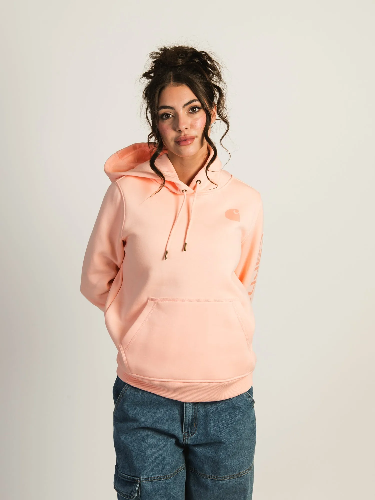 CARHARTT LOGO SLEEVE PULLOVER HOODIE