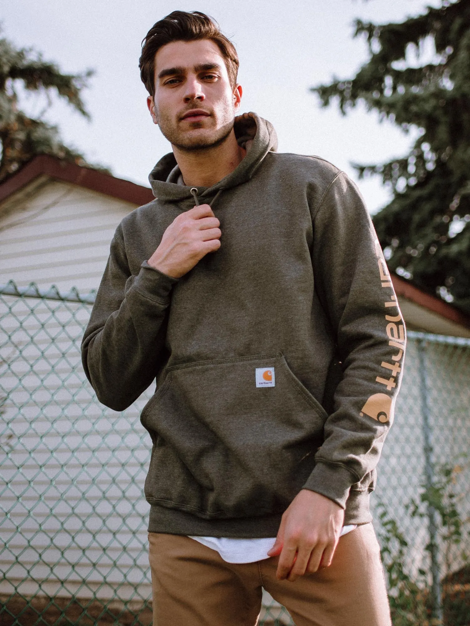 CARHARTT SLEEVE PULLOVER HOODIE  - CLEARANCE