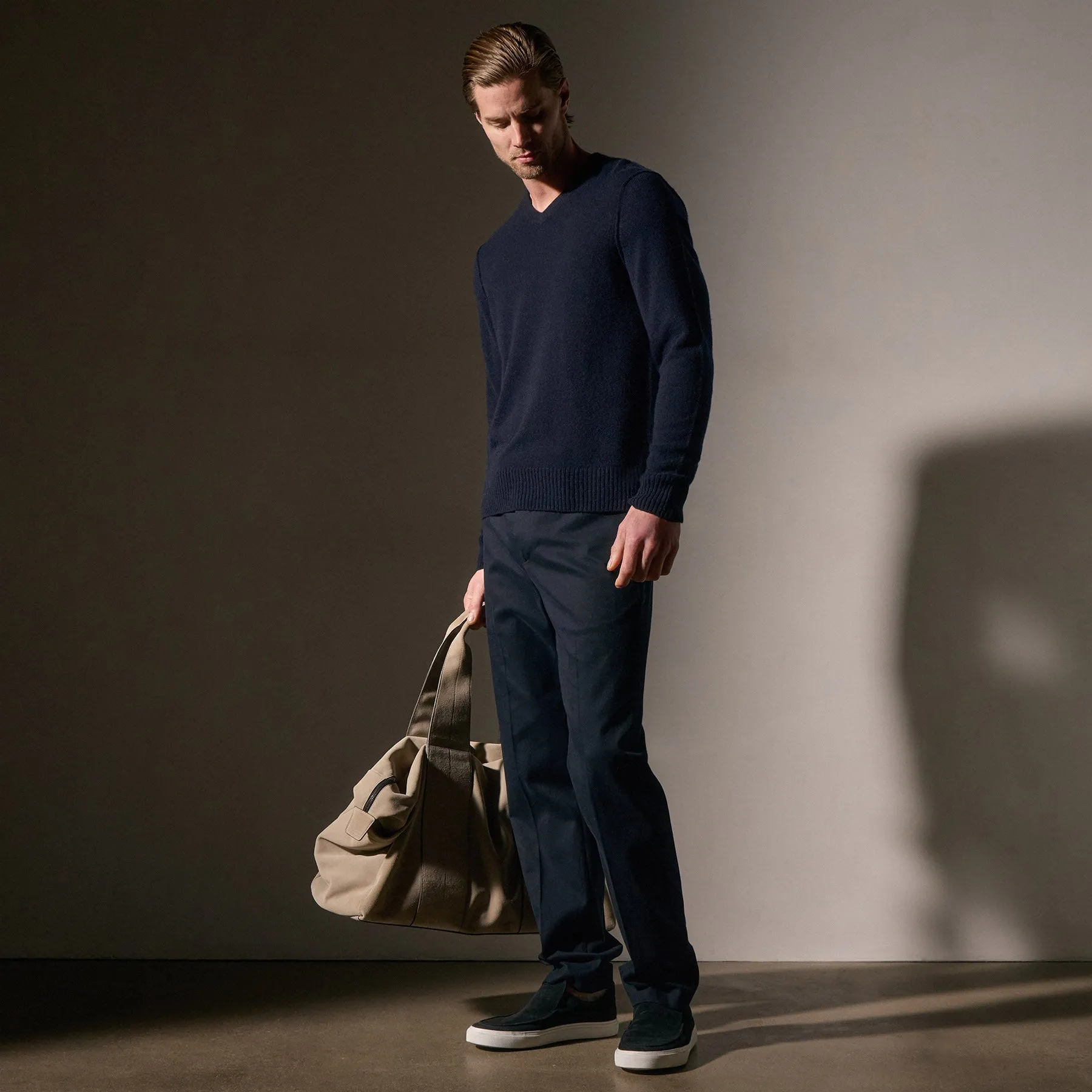 Cashmere Touch Twill Trouser - Classic Navy