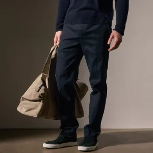 Cashmere Touch Twill Trouser - Classic Navy