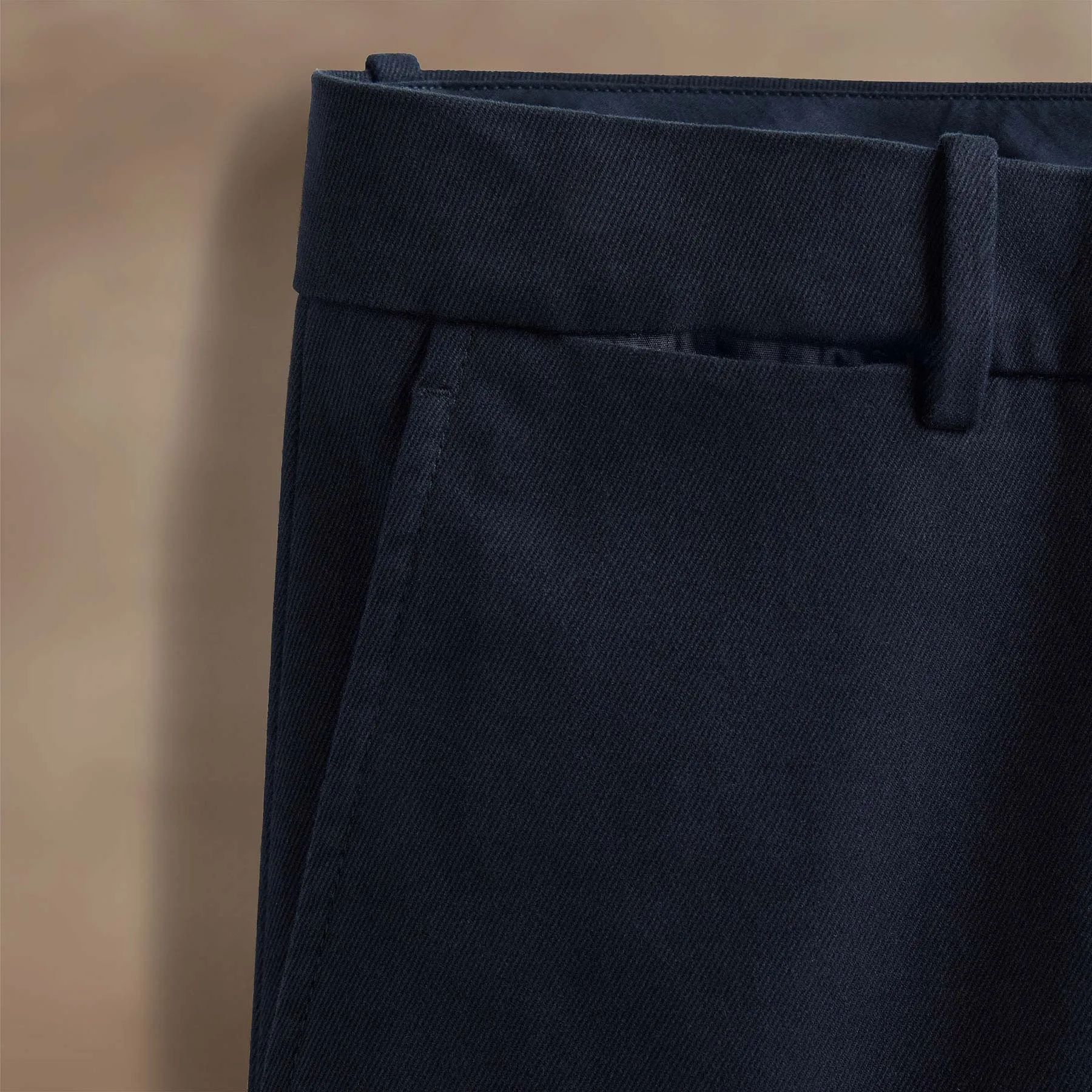 Cashmere Touch Twill Trouser - Classic Navy