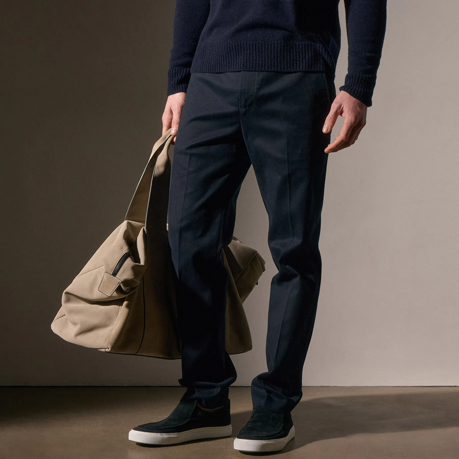 Cashmere Touch Twill Trouser - Classic Navy