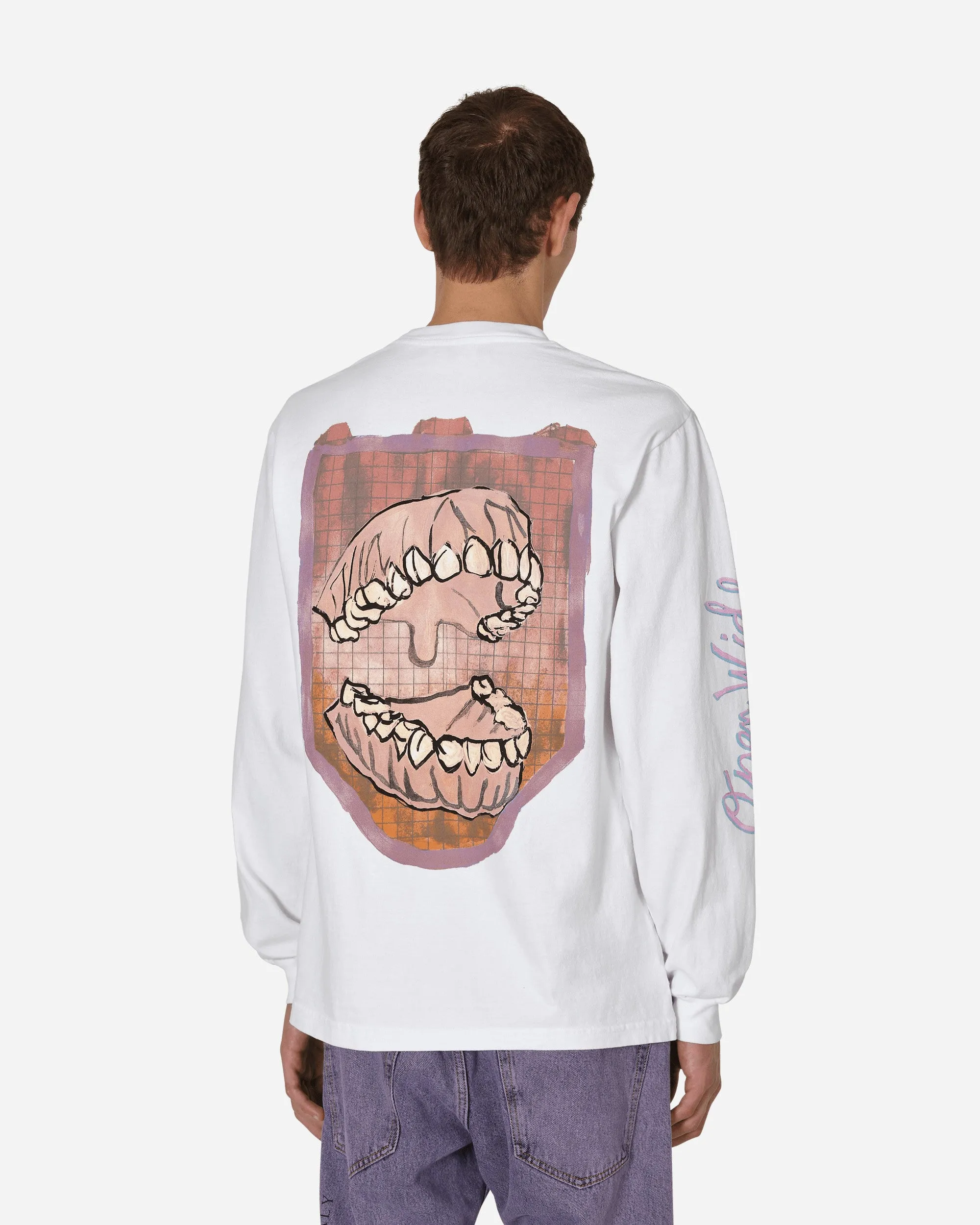 Cauleen Smith Open Wide Longsleeve T-Shirt White