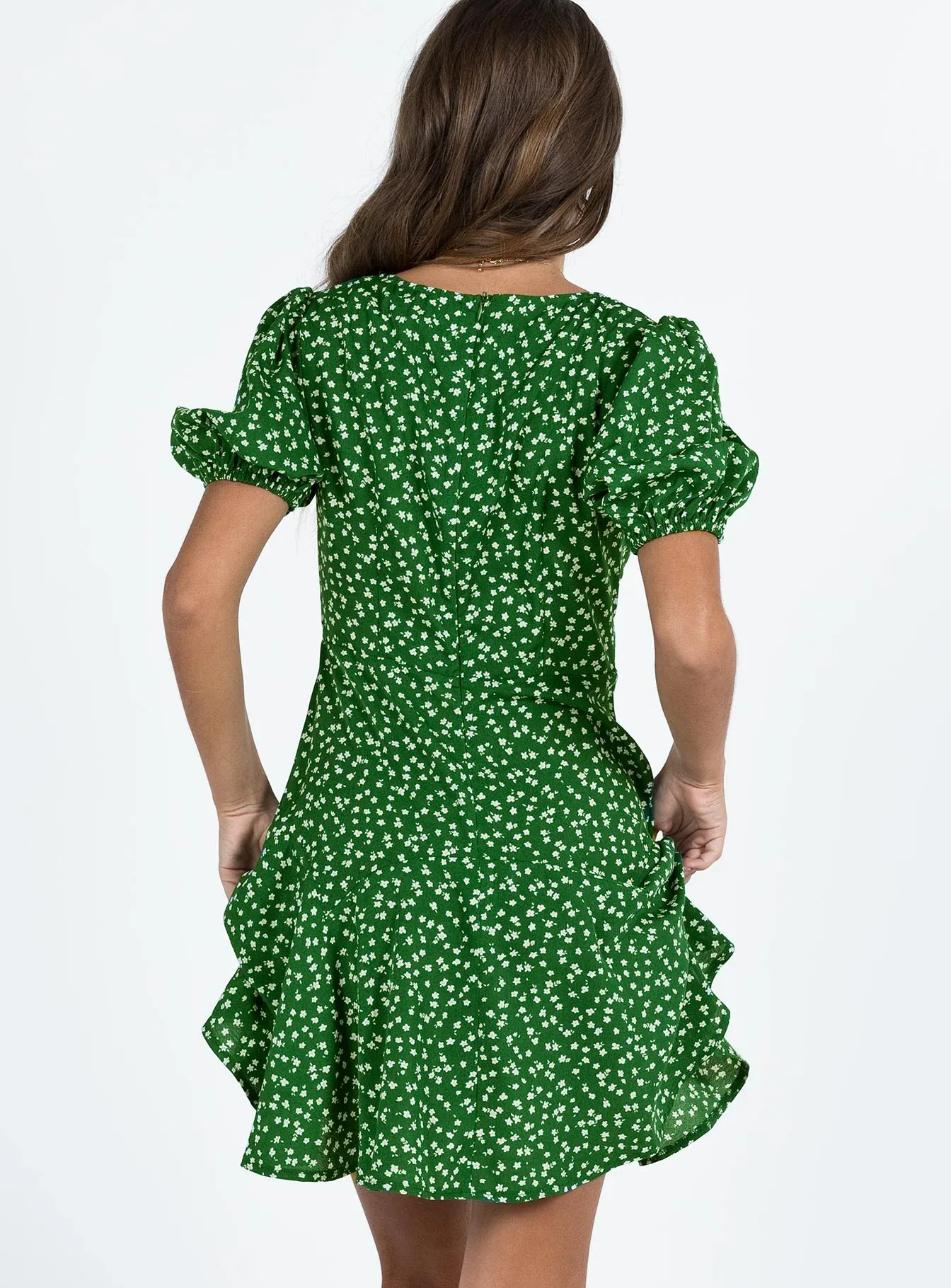 Chalmer Mini Dress Green Floral