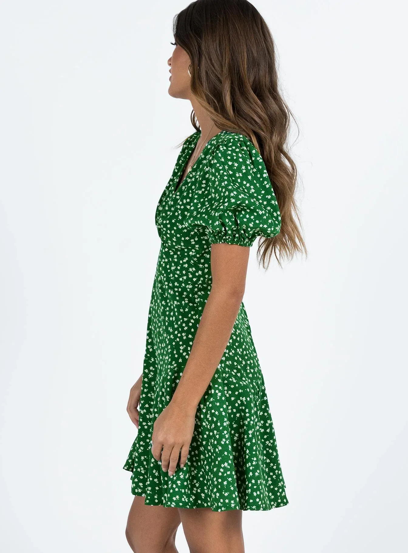 Chalmer Mini Dress Green Floral