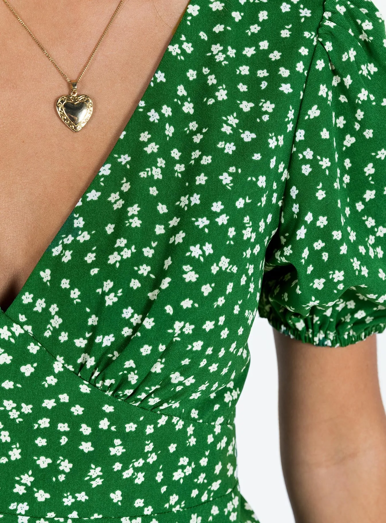 Chalmer Mini Dress Green Floral