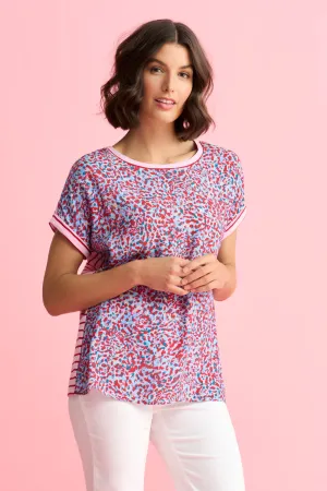 Contrast Print T-Shirt - Multi Abstract Print