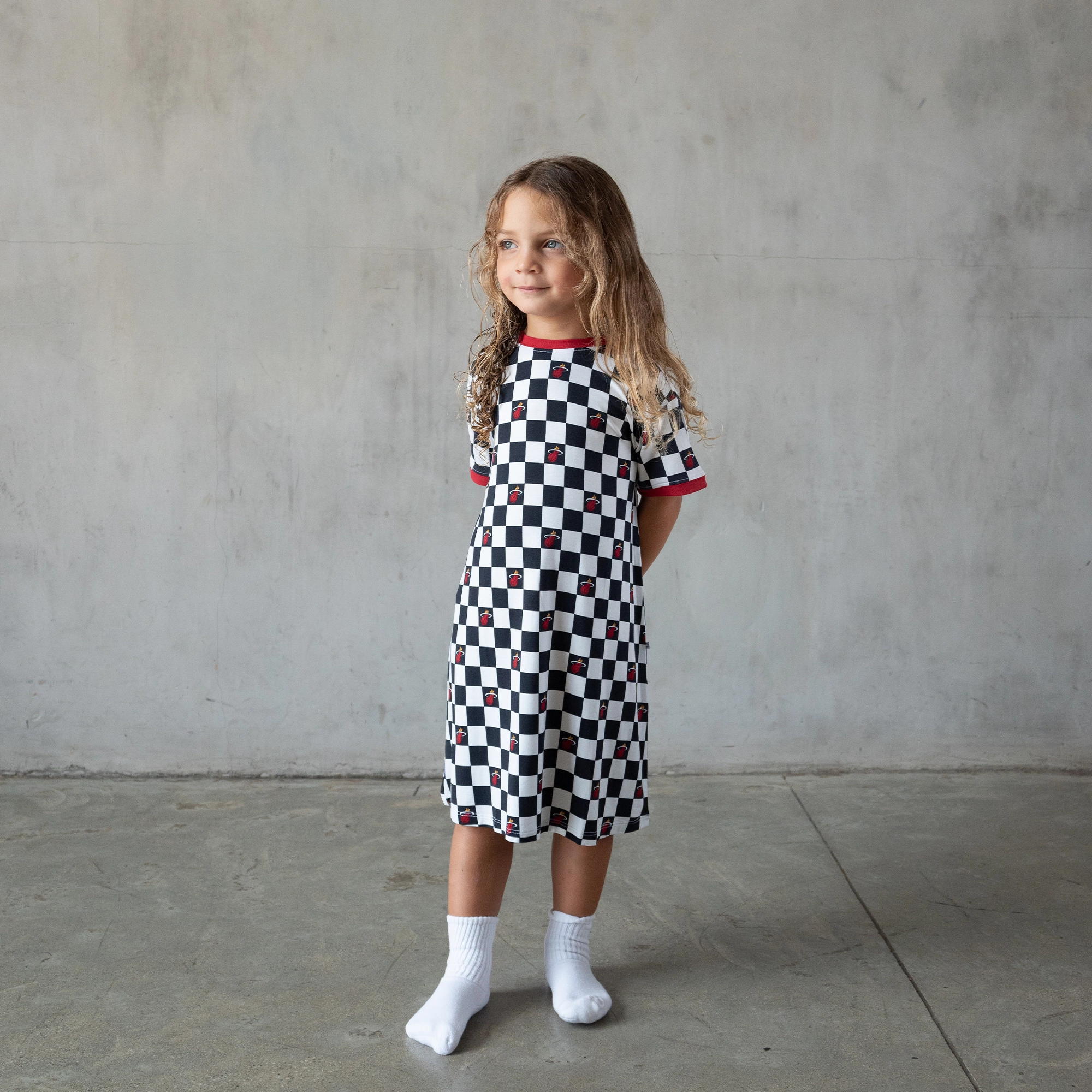 Court Culture x Everyday Leisure Checkerboard T-Shirt Dress