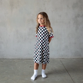 Court Culture x Everyday Leisure Checkerboard T-Shirt Dress