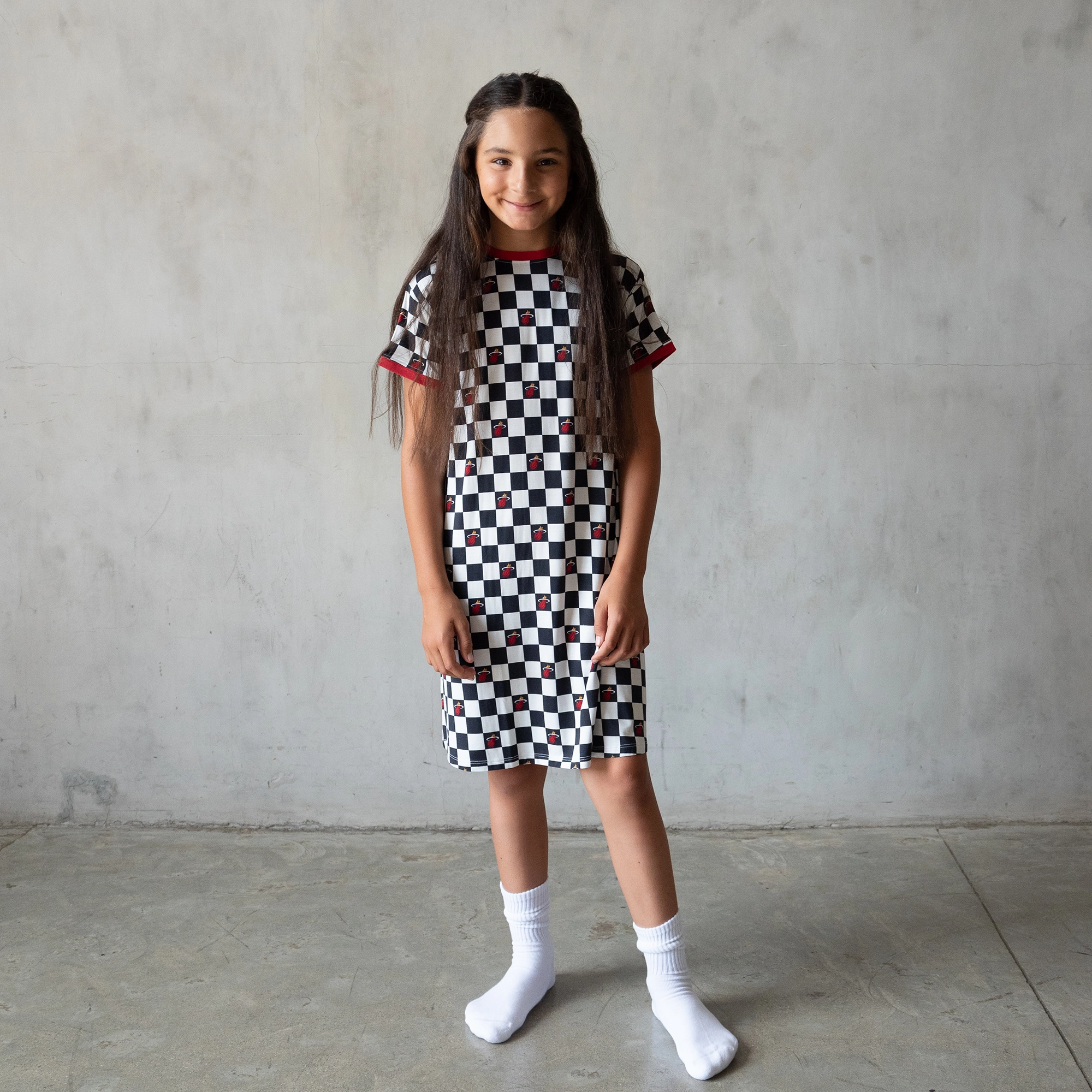 Court Culture x Everyday Leisure Checkerboard T-Shirt Dress