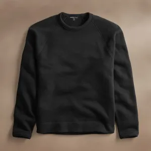 Cozy Raglan Sweatshirt - Black