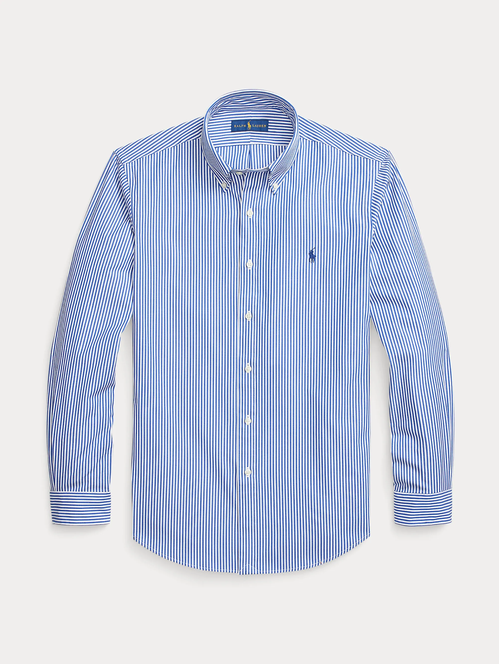 Custom Fit Blue/White Striped Shirt