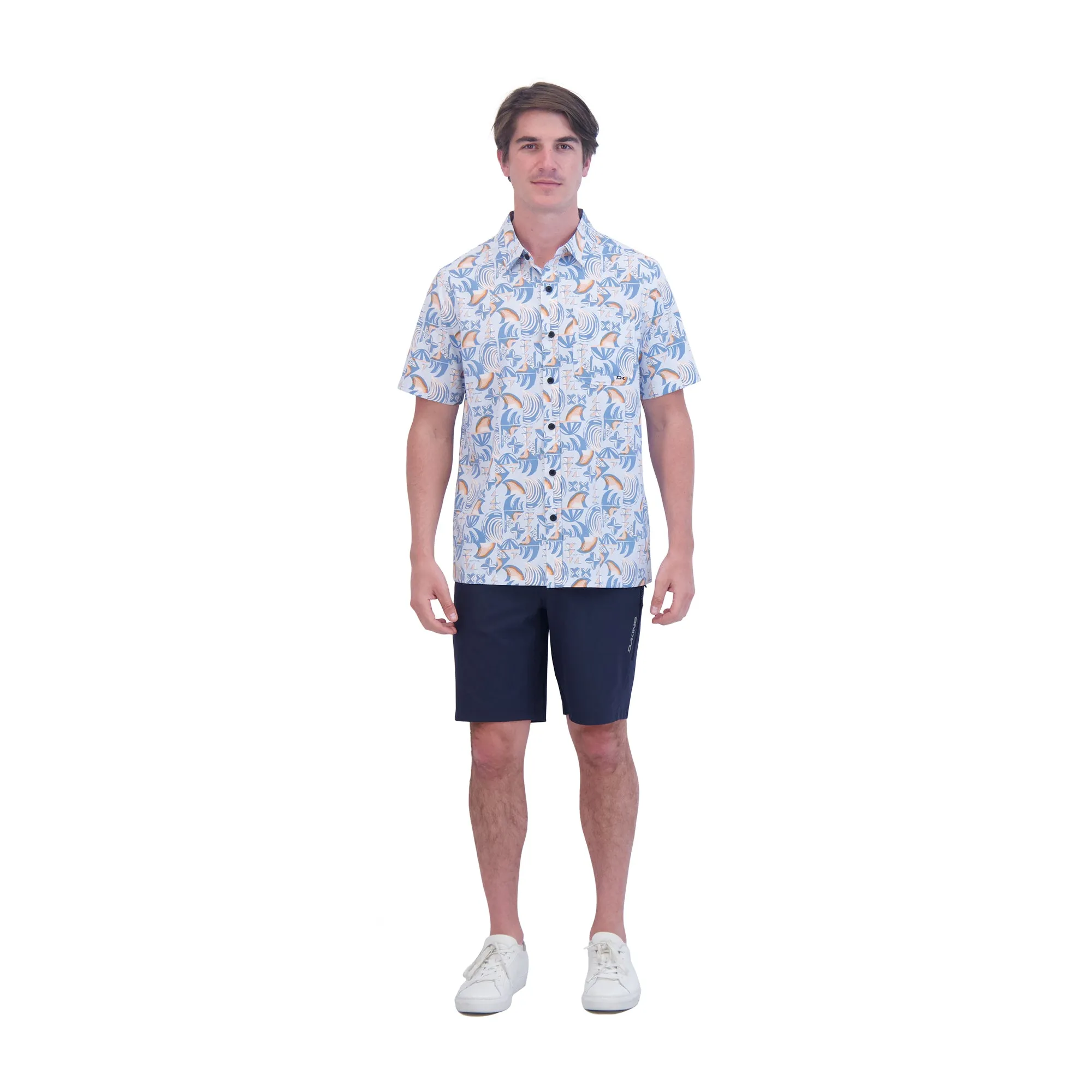 Dakine Aloha Button Down Short Sleeve Shirt - DK Stamp Print