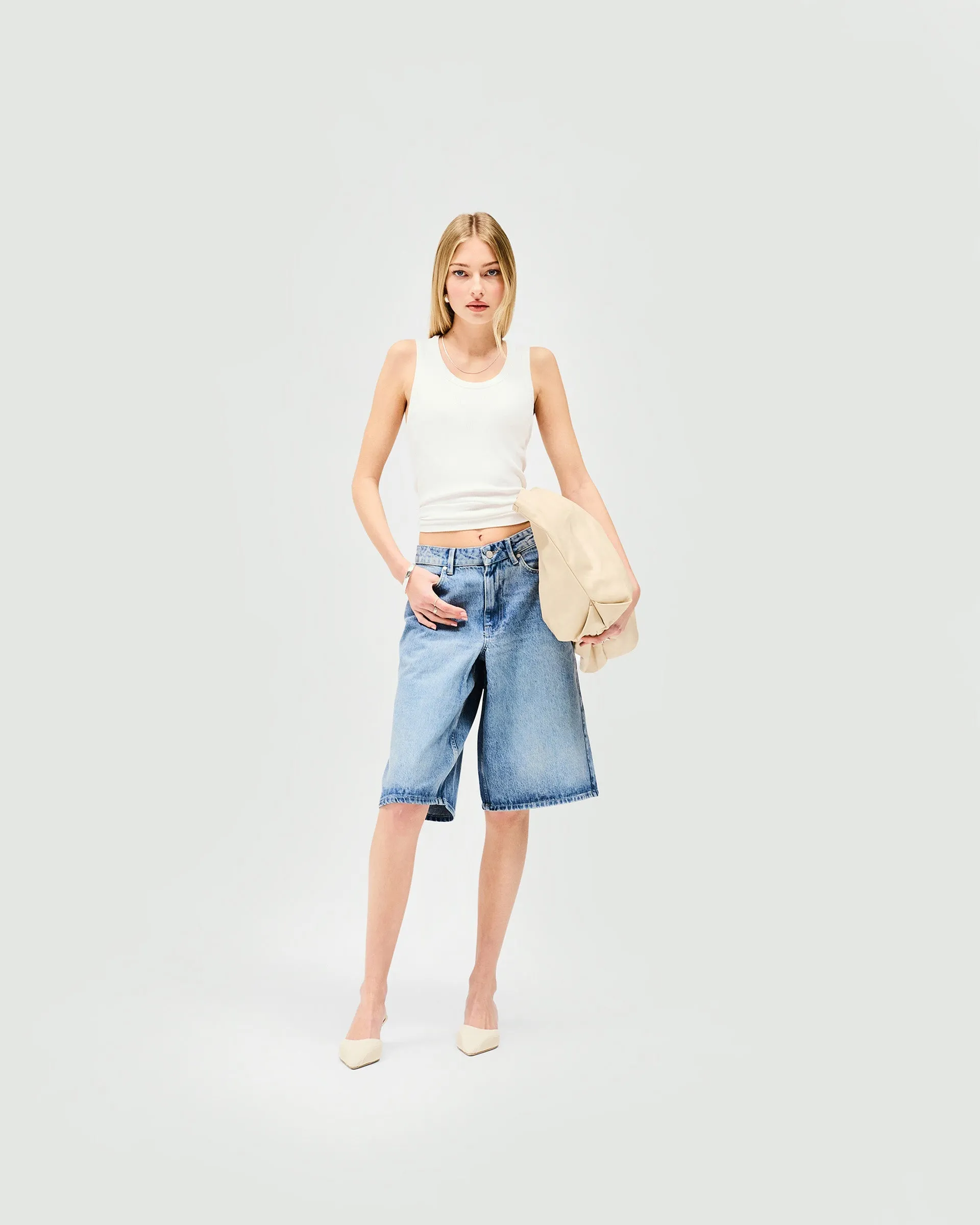 Denim Bermuda Short - Washed Blue