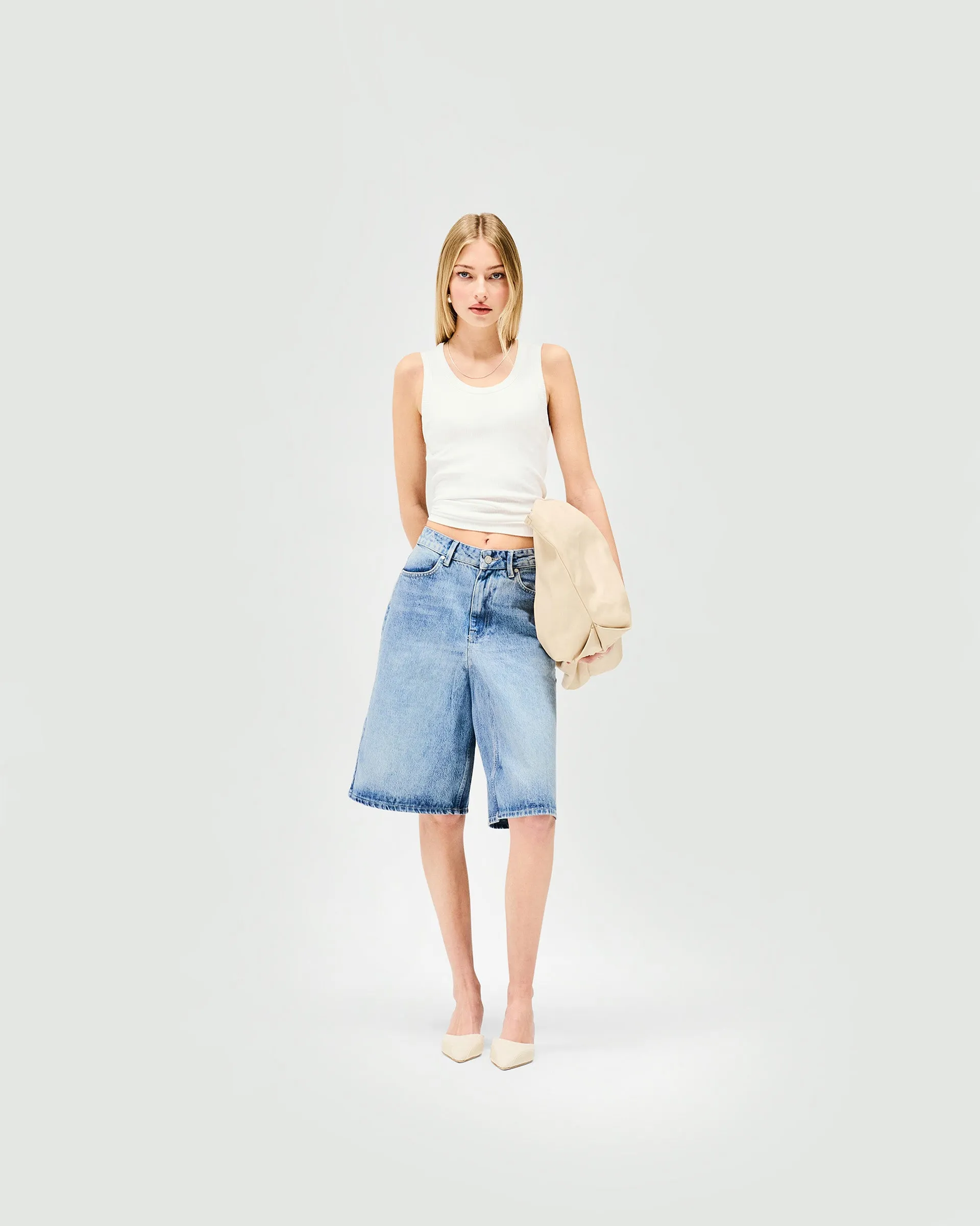 Denim Bermuda Short - Washed Blue