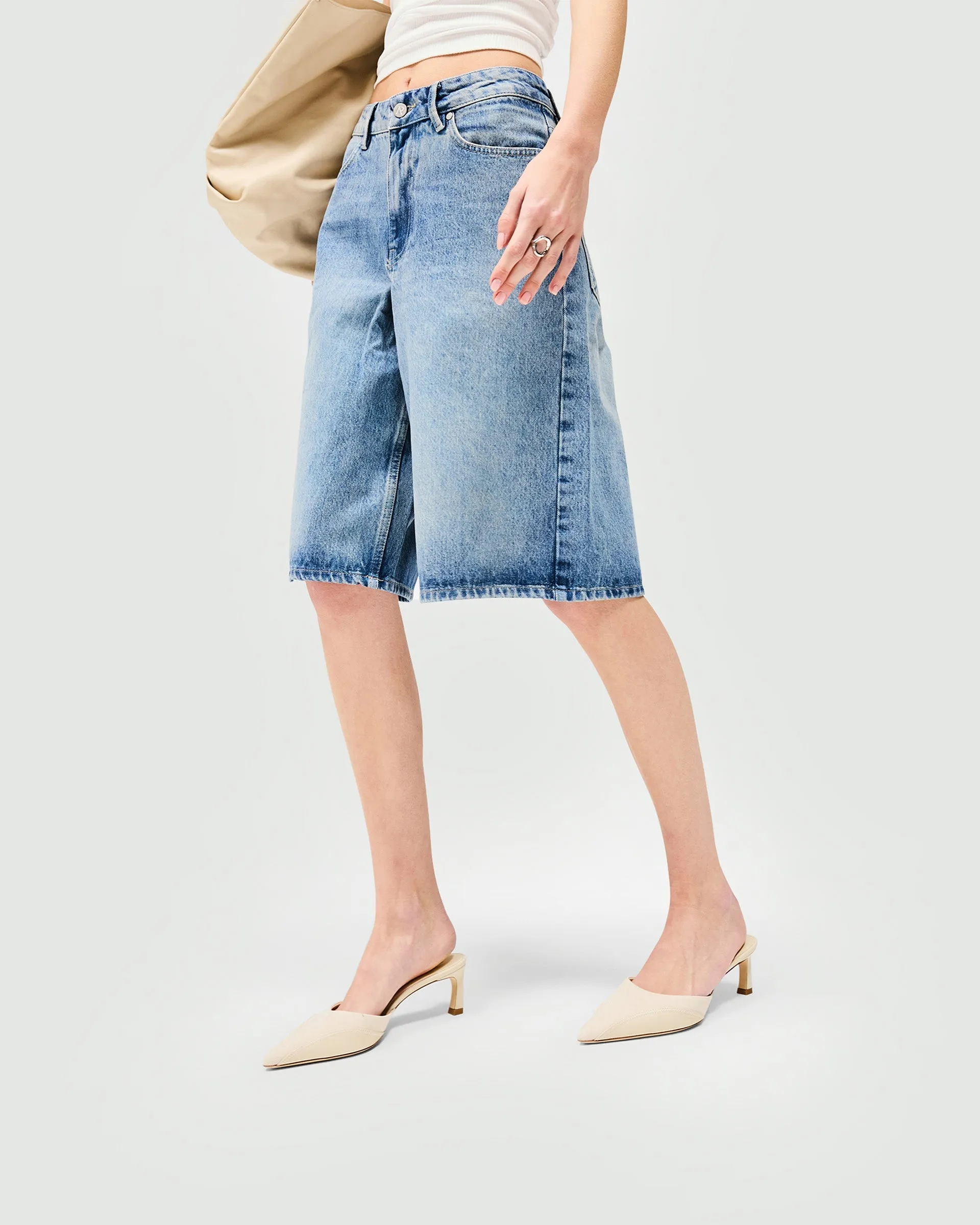 Denim Bermuda Short - Washed Blue