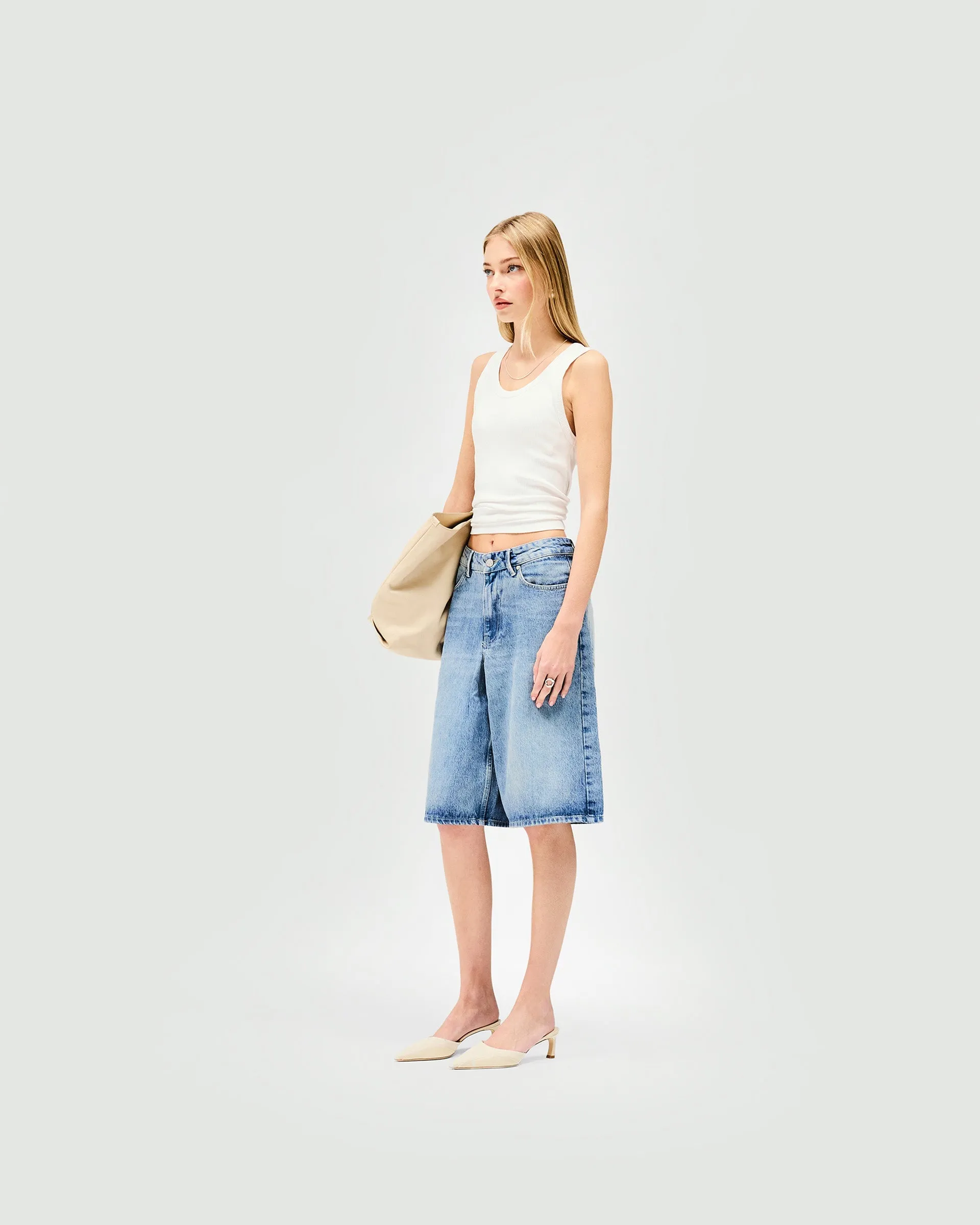 Denim Bermuda Short - Washed Blue