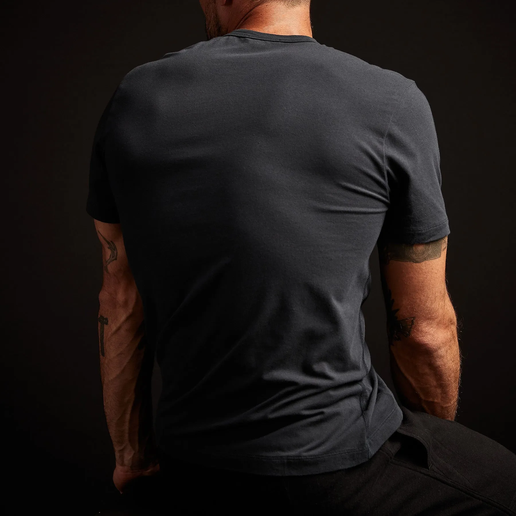 Elevated Lotus Jersey Lounge Tee - French Navy