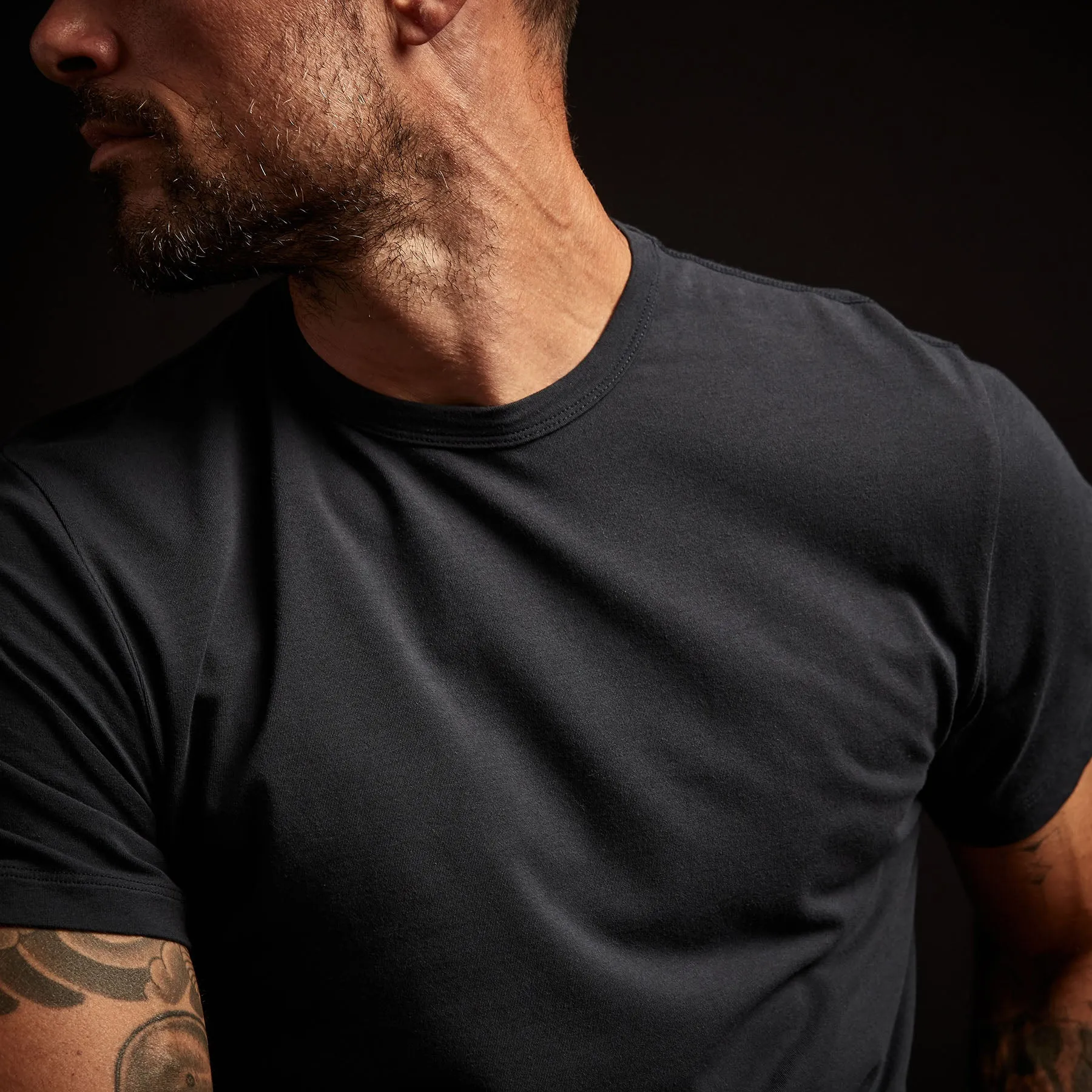 Elevated Lotus Jersey Lounge Tee - French Navy