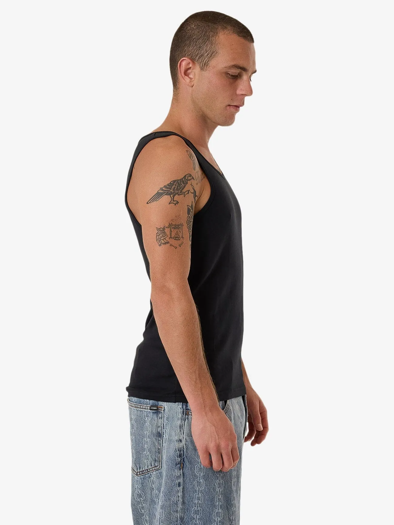 Endless Rib Tank - Black
