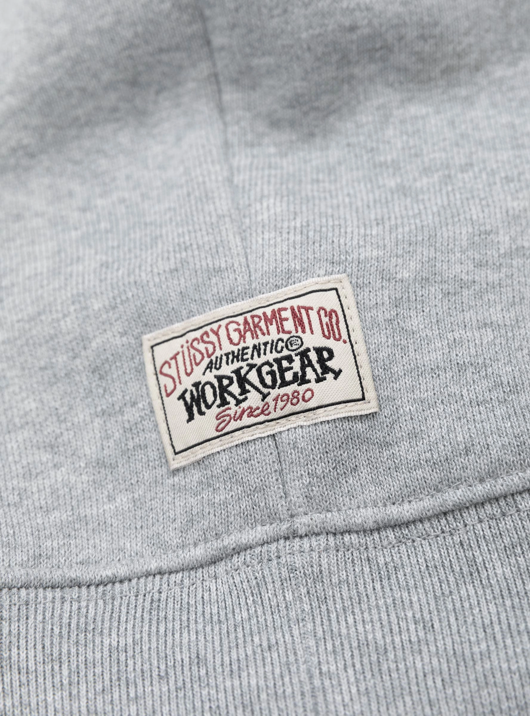 Fleece Raglan Zip Mock Grey Heather