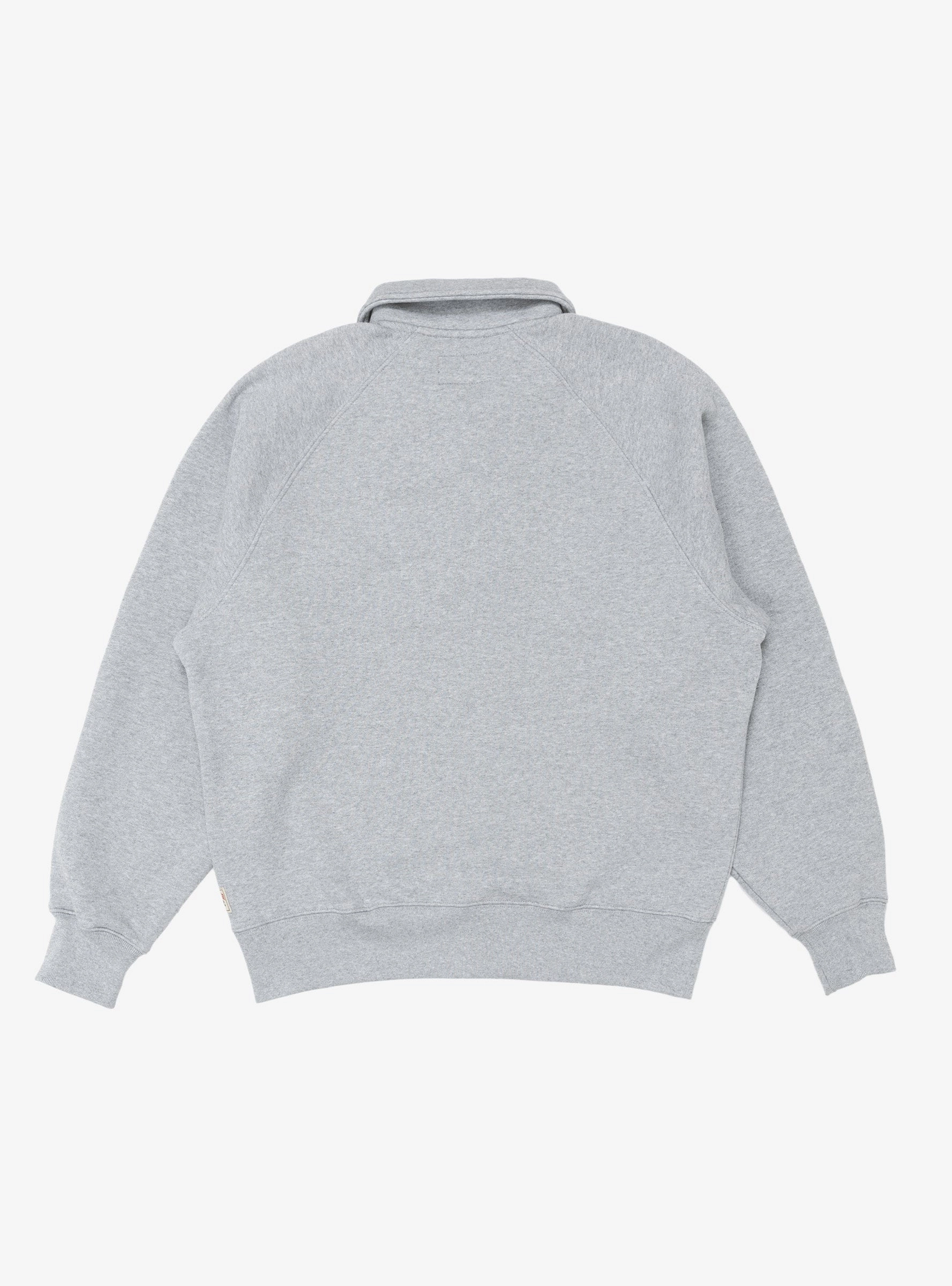 Fleece Raglan Zip Mock Grey Heather