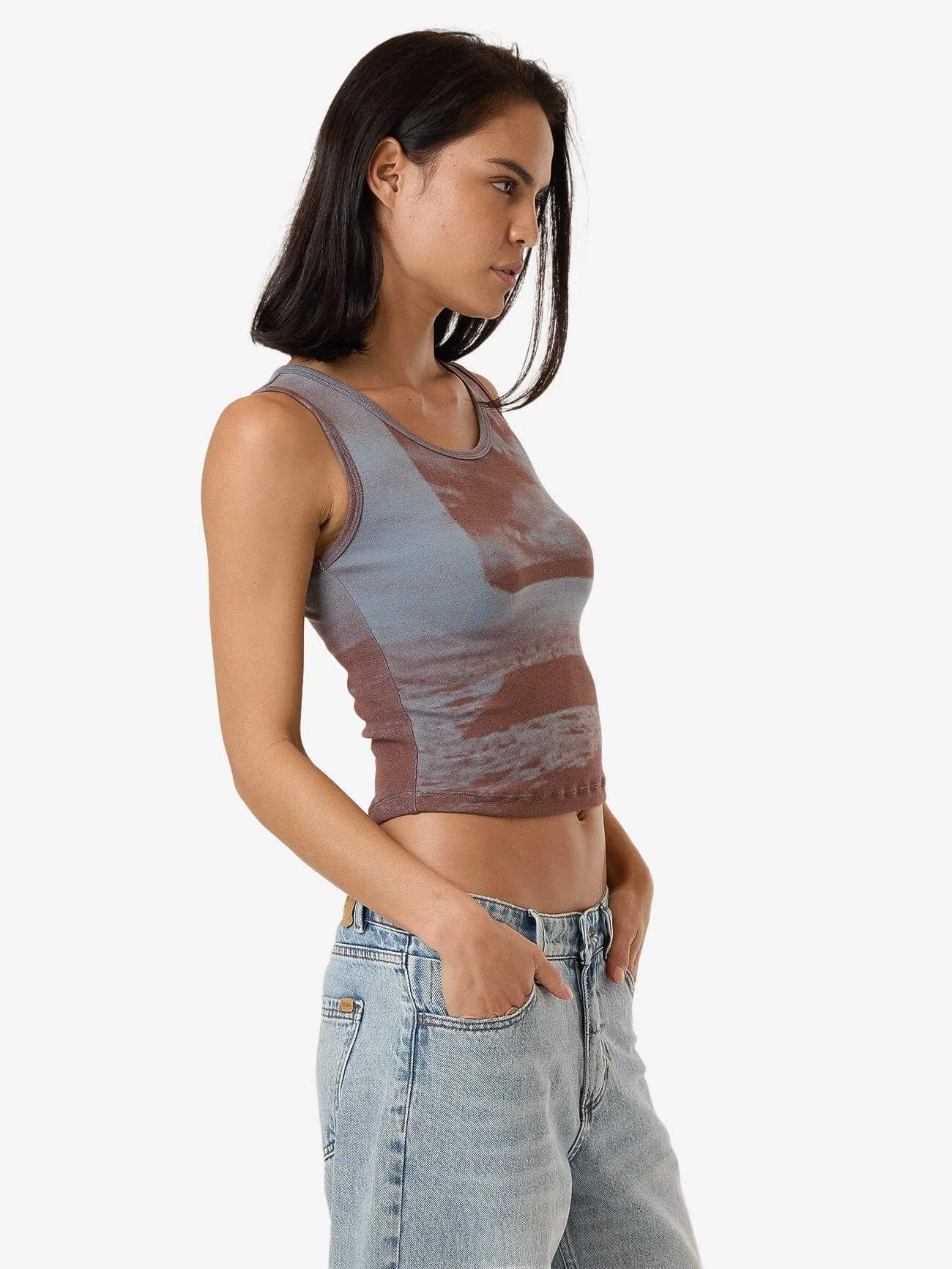 Future Leap Y2K Tank - Flint Blue