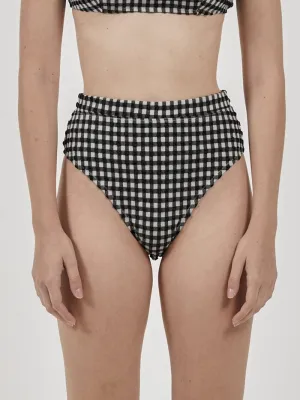 Gigi High Cut Bikini Bottom - Black