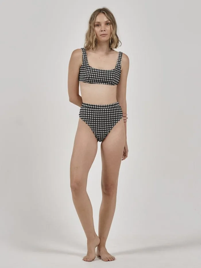 Gigi High Cut Bikini Bottom - Black