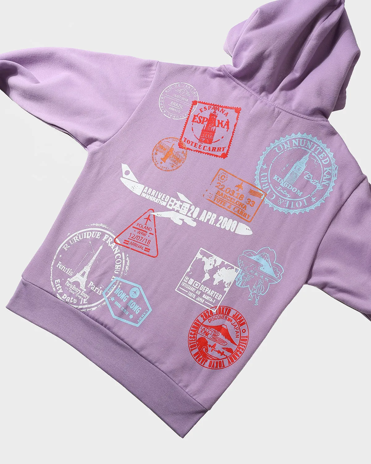 Globetrotter Tracksuit & Beanie Scarf Set in Purple