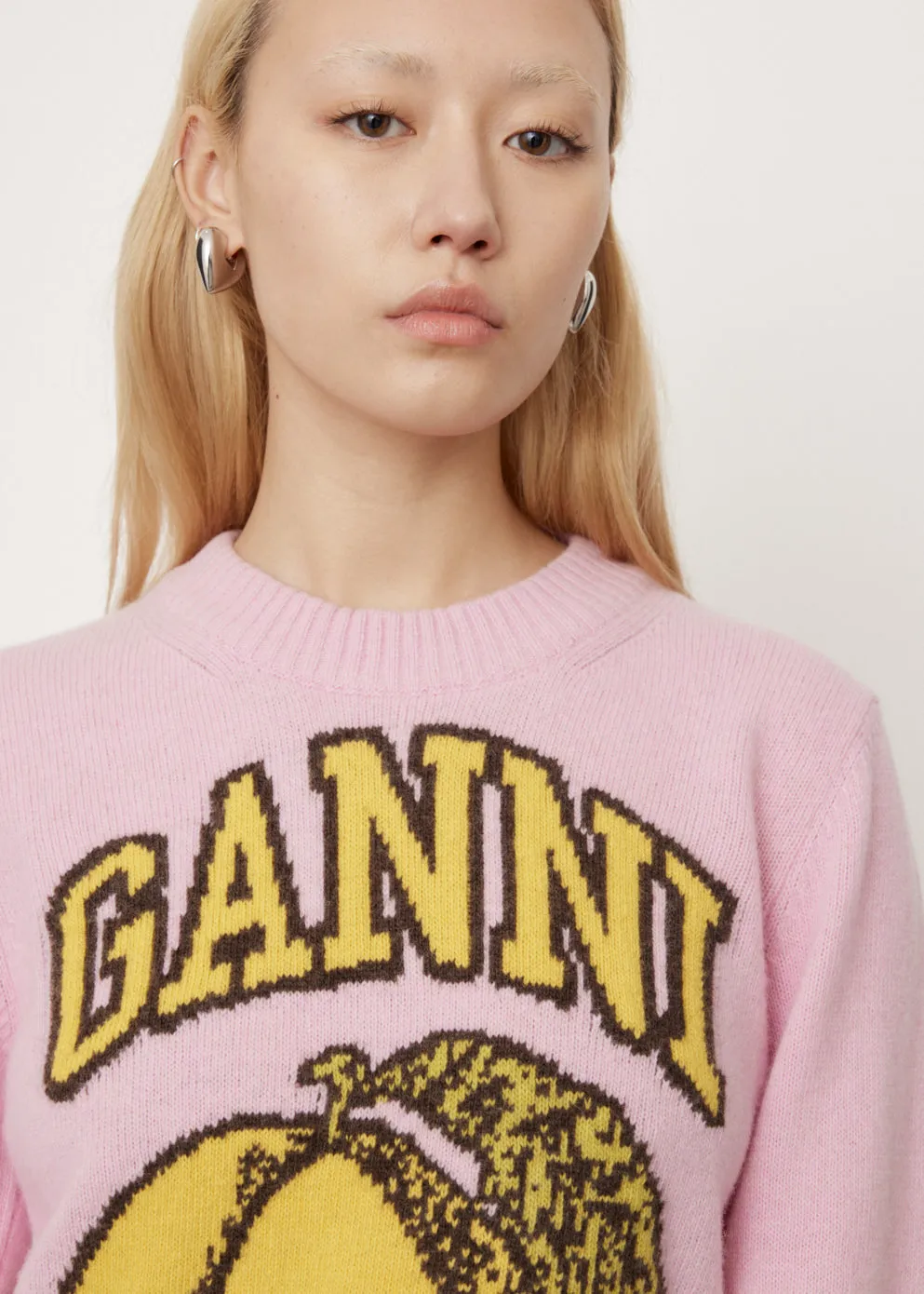 Graphic O-Neck Pullover