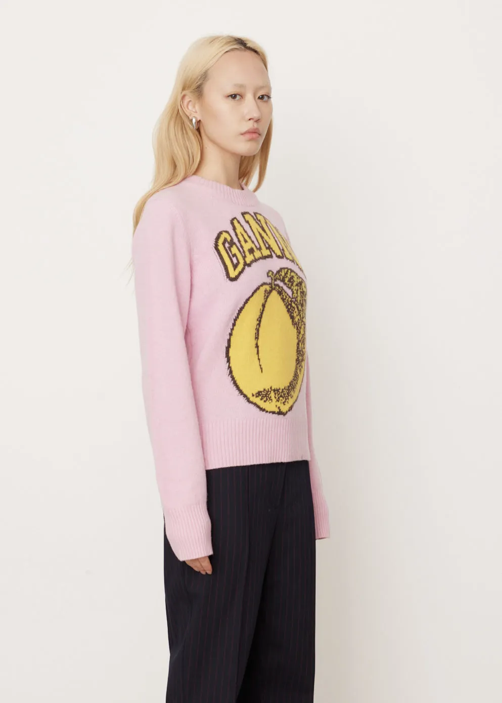 Graphic O-Neck Pullover