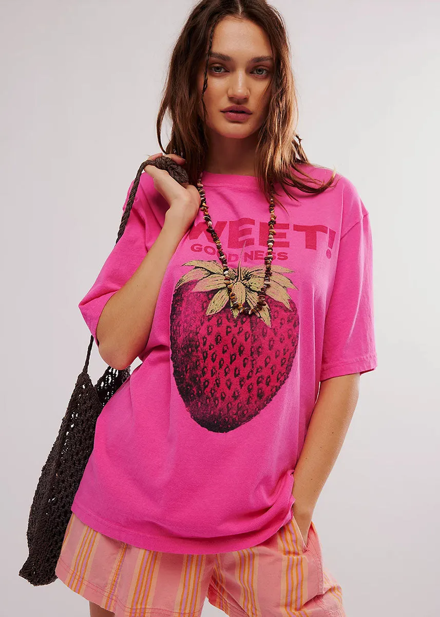 Harvest Vintage Wash Tee - Strawberry